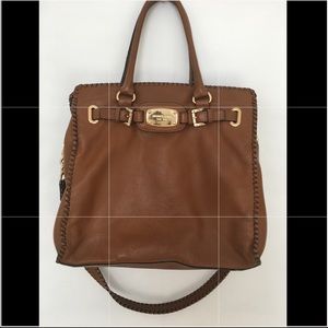 Michael Kors Hamilton Leather Satchel Handbag